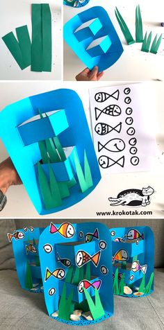 paper plate crafts for kids to make with the letter e and fish on them,