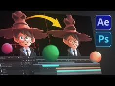 an animated animation is being used to create the character in harry potter's hat