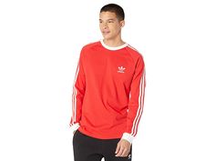 adidas Originals 3-Stripes Long Sleeve Tee - Men's T Shirt : Vivid Red : It's like a baseball tee, but cooler! Regular fit is eased, but not sloppy, and perfect for any activity. Crew neckline. Long raglan sleeves are contrast in color for a sporty flair. Iconic three-stripes down sleeves and a Trefoil logo at left chest. Straight hemline. 100% cotton. Rib: 95% cotton, 5% spandex. Machine wash, tumble dry. Imported. Measurements: Length: 28 in Chest Measurement: 40 in Sleeve Length: 31 in Produc Mens Adidas, Striped Long Sleeve Tee, Striped Long Sleeve, Baseball Tee, Long Sleeve Tee, Mens Tees, Raglan Sleeve, Adidas Men, Crew Neckline