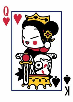 the queen of hearts playing card