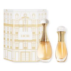 J'adore Holiday Gift Set - Limited Edition Eau de Parfum and Roller-Pearl - JADORE EDP 1.7OZ W ROLLERPEARL .67OZ H24FeaturesThe decor created by Pietro Ruffo, artist and friend of Dior, is revealed as the doors of the set open, featuring floral swirls, a golden mosaic and a celestial sun. The gift set features a full size J'adore Eau de Parfum and J'adore Eau de Parfum Roller-Pearl.Includes:J'adore Eau de Parfum (1.7 oz)J'adore Eau de Parfum Roller-Pear (0.67 oz)Fragrance FamilyFloralKey NotesYl Dior Fragrance, Celestial Sun, Dior Perfume, Holiday Gift Sets, Fragrance Set, Beauty Sets, Women Fragrance, Ulta Beauty, Holiday Gifts