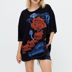 Project Social T X Urban Outfitters Mushroom Tee. Oversized Fit. 100% Cotton. New With Tags. Offers Welcome. No Trades. Bundle For Discount. Mushroom Graphic, Mushroom T Shirt, Oversized T Shirt Dress, Baby Tees Y2k, Urban Dresses, Urban Outfitters Tops, Clothing Ideas, Crop Tshirt, Jewel Tones