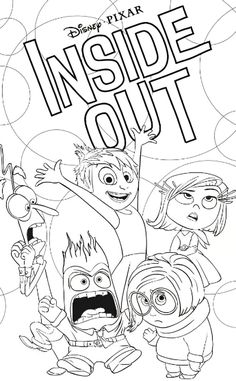 the inside out movie poster for disney pixar's inside out coloring pages