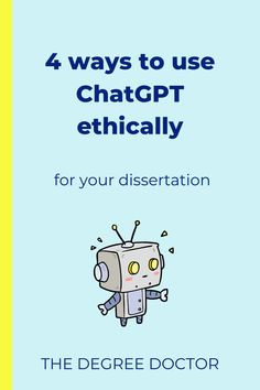 a book cover with the title 4 ways to use chatcrt efficiently for your dissection