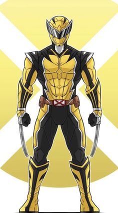 an image of a man in yellow and black costume with his hands on his hips