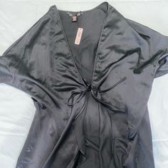 Victoria Secret Black Satin Robe , Brand New Black Satin Robe, Pink Products, Victoria Secret Black, Victoria Secrets, Sleepwear Robe, Vs Pink, Black Satin, Victoria Secret, Women's Intimates