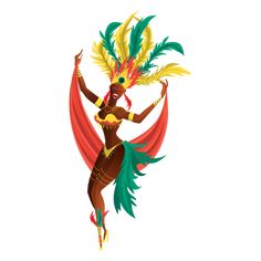 an african dancer with feathers on her head and arms in the shape of a bird