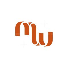 the letter m is made up of two letters, one in orange and one in white