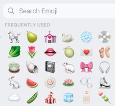 a bunch of different items that are on a white background with the words search emoii