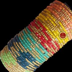 Classical Dance Jewelry Adjustable Multicolor Navratri Bracelets, Adjustable Multicolor Bangle For Diwali, Adjustable Multicolor Bracelets For Navratri, Adjustable Multicolor Bracelets For Diwali, Multicolor Bracelets For Navratri Festival, Multicolor Handmade Bangle For Puja, Multicolor Bracelets For Navratri Celebration, Handmade Multicolor Bangle For Puja, Fusion Multicolor Bangle For Diwali