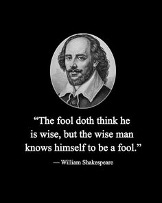 william shakespeare quote about the fool