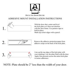 instructions for installing an adhesive mount installation