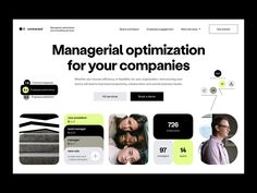 an image of a website page with the words'management optimition for your companies '