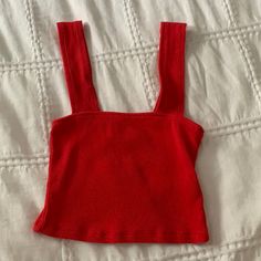 Crop Top Boxy Neck Red Color Never Worn Basic Red Tank Top For Summer, Trendy Red Cropped Top, Casual Red Crop Top Tank Top, Casual Red Crop Top Tank, Red Casual Sleeveless Crop Top, Red Sleeveless Casual Crop Top, Casual Red Sleeveless Crop Top, Chic Red Cropped Tank Top, Red Cropped Tank Top For Spring