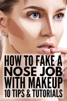 Contour Makeup Ideas, Nose Make Up Smaller, Contouring The Nose, Where To Put Highlighter On Face, Contour Makeup Nose, Contour Nose Smaller, Easy Contouring For Beginners, Interview Make Up