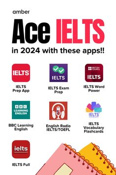 an advertisement with the words ace ielts in it