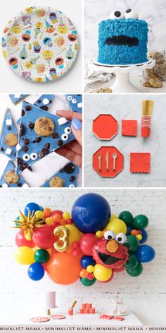 sesame the cookie monster birthday party