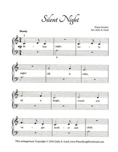 sheet music with the words silent night