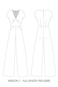 the front and back view of a women's dress