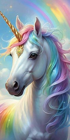 Rainbow Unicorn Wallpaper, Unicorn Pics, Wallpaper Horror, Unicorn Background, Dolphin Images, Unicorn Tattoo, Contrast Art