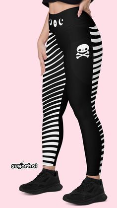 super cute witchy leggings, sizes up to 6X, free US shipping Black Leggings For Halloween, Halloween Skull Print Bottoms For Alternative Fashion, Gothic Leggings For Halloween, Gothic Halloween Leggings For Alternative Fashion, Halloween Skull Print Black Leggings, Black Skull Print Leggings For Halloween, Halloween Alternative Style Streetwear Leggings, Edgy Leggings For Halloween, Fitted Skull Print Leggings For Halloween