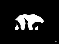 the silhouette of an elephant is shown in black and white