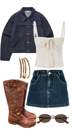 Denim Skirt Outfit, Denim Skirt Outfits, Fall Fits, Skirt Outfit, Outfit Inspo Fall, Jean Skirt, Fashion Killa, Everyday Outfits