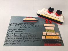 an image of a lego boat with instructions on it