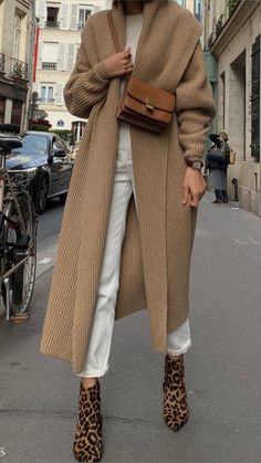 #womensfashion #fashion #style #stylish #fashionista #ootd #trending #fallfashion #winterfashion #clarksconsulting #consultant #shoes #leopardprint Mode Over 50, Leopard Boots, Camel Coat, Brown Coat, Winter Mode, Looks Chic, Inspired Outfits, Casual Winter Outfits, Cool Street Fashion