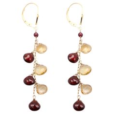 Yellow Color Combinations, Semi Precious Gems, Dangling Earrings, Precious Gems, Color Combination, Stone Jewelry, Citrine, Jewelry Earrings Dangle, Garnet