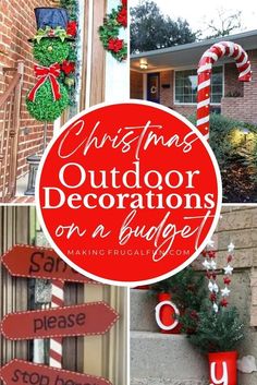 Christmas decorations are the perfect way to share the holiday spirit with people around you. From twinkling lights to creative displays, these 50 outdoor christmas decor ideas will help you transform your home into a merry and bright haven. Let’s et started! #ChristmasDecor #HolidayHome #FestiveVibes #DeckTheHalls #christmasdecoration #merryhome #merrychristmas #WinterWonderland #ChristmasVibes Outdoor Decor Diy, Budget Friendly Decorating Ideas, Christmas Outdoor Decor, Decorating Hacks, Outside Christmas Decorations, Decorating Ideas For The Home, Christmas Porch Decor