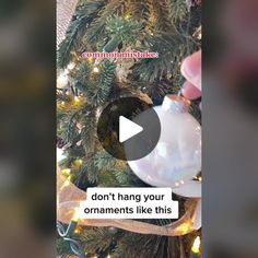 someone is decorating a christmas tree with fake ornaments and saying, don't hang your ornaments like this