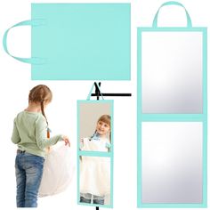 PRICES MAY VARY. Large Size: the package includes 1 piece of backstage hanging mirror for dance bag, when unfolded, the mirror measures approximately 33.5 x 13.4 inches/ 85 x 34 cm, making it large enough for a comprehensive view; On folding, it becomes compact to a size of approximately 16.54 x 13.39 inches/ 42 x 34 cm, ideal for putting away or carrying around Safe and Sturdy: the backstage travel mirror dance is crafted from quality acrylic material, ensuring the mirror's clarity, reflection, Mirror Safe, Mirror Dance, Dance Mirrors, Mirror Rectangular, Folding Mirror, Shower Rack, Felt Case, Travel Mirror, Dance Bag