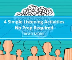 four simple listening activities to help students learn how to read and practice their reading skills