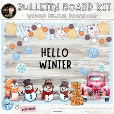 the bulletin board kit for hello winter