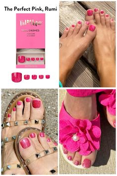 ☀️🏖🔸️ SᑌᗰᗰEᖇ ᐯᗩᑕᗩY 🔸️🏖☀️  Love ᎧᏒ Leave our NEW pedi?!   ○◇𝙏𝙝𝙚 𝙋𝙚𝙧𝙛𝙚𝙘𝙩 𝙋𝙞𝙣𝙠, 𝙍𝙪𝙢𝙞 short pedi press on nails come in a pink shiny finish with a glitter nail design.  🩷🌴Now Available 𝙒𝙝𝙞𝙡𝙚 𝙎𝙪𝙥𝙥𝙡𝙞𝙚𝙨 𝙇𝙖𝙨𝙩!!  Red Aspen Brand Ambassador: Estibaliz Rodriguez Almond Coffin Nails, French Tip Nails Ombre, Pink Toes, Ombre Nails Glitter, Vacation Nails, Nail Designs Glitter, Glitter Nail