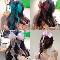 "Add a touch of elegance to your hairstyle with these stunning oversized organza hair bows! Perfect for any occasion, these delicate ribbon bows come in vibrant colors like teal, burgundy, blush pink, and lavender. Whether you're styling a high ponytail or a loose braid, these accessories are the ultimate way to enhance your look effortlessly. Ideal for everyday wear, special events, or photo shoots, these bows bring a dreamy, feminine charm to any outfit. Shop now for a timeless accessory that adds flair to your hair! #hairclip #fashion #hair #clipart #haircare #aesthetic #ribbon #vintage #giftsforher #aesthetic Vintage Ponytail, Hairpin Lace Crochet, Large Hair Bows, Hairpin Lace, Rhinestone Hair Clip, Ribbon Hairstyle, Heart Hair, Metal Hair Clips