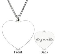 The Engravable Heart Photo Necklace Memorial Gift