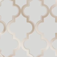 a white and beige wallpaper with an intricate design