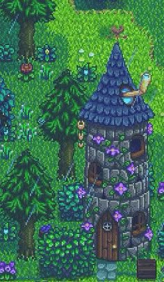 Stardew Wallpaper, Stardew Aesthetic, Wizard Tower, Stardew Valley Ideas, Stardew Valley Farm