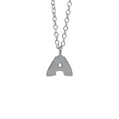 A-Z Alphabet Necklace – Rat Betty Alphabet Necklace, A To Z, Bar Necklace, Sterling Silver Chain, Chain Lengths, Sterling Silver Chains, Silver Chain, Alphabet, Initials