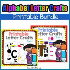 alphabet letters and numbers printable bundle with matching posters for kids to use in the classroom