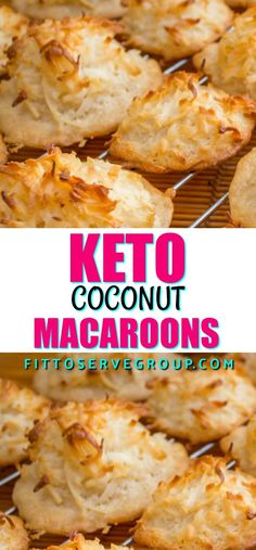 keto coconut macaroons on a cooling rack