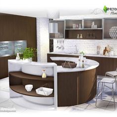 Released on July 2016 by SIMcredibledesigns.com Sims 4 Modern House, Modern Kitchen Set, Living Room Sims 4, Mod Furniture, Casas The Sims 4, Sims Building, Sims 4 Cc Furniture