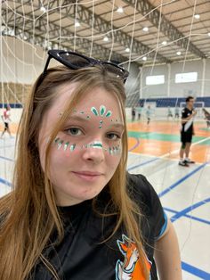 Hoco Spirit Face Paint, Homecoming Spirit Day Face Paint, Face Painting Sports, Cheer Face Paint Ideas, Spirit Week Face Paint, School Spirit Ideas Pep Rally