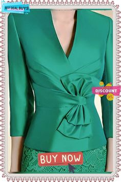 Regular Fit V Neck Plain Elegant Blouse Elegant Blouses, V Neck, Green, Quick Saves, Color