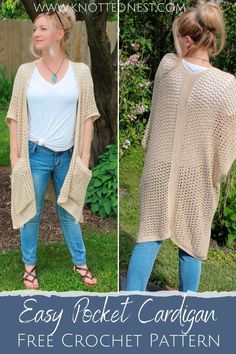 the easy crochet cardigan pattern is great for beginners