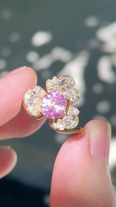 Gia Certified Pink Sapphire Ring Gift, Gold Pink Sapphire Jewelry With Center Stone, Orchid Ring, Ring Pendant, Ring Ring, Columbus, Sapphire Ring, Convertible, Sapphire