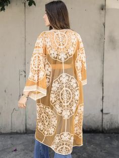 Lace kimono Cardigan For Summer, Black Lace Kimono, Lace Duster, Spring Daisy, Paisley Kimono, Embroidered Kimono, Kimono Duster, Women Swimsuit, Lace Kimono