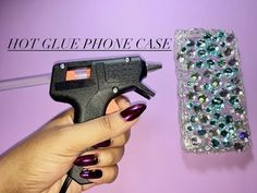 HOT GLUE PHONE CASE - YouTube Hot Glue Phone Case, Glue Stick Crafts, Diy Crafts Hacks, Crafts Hacks, Glue Crafts